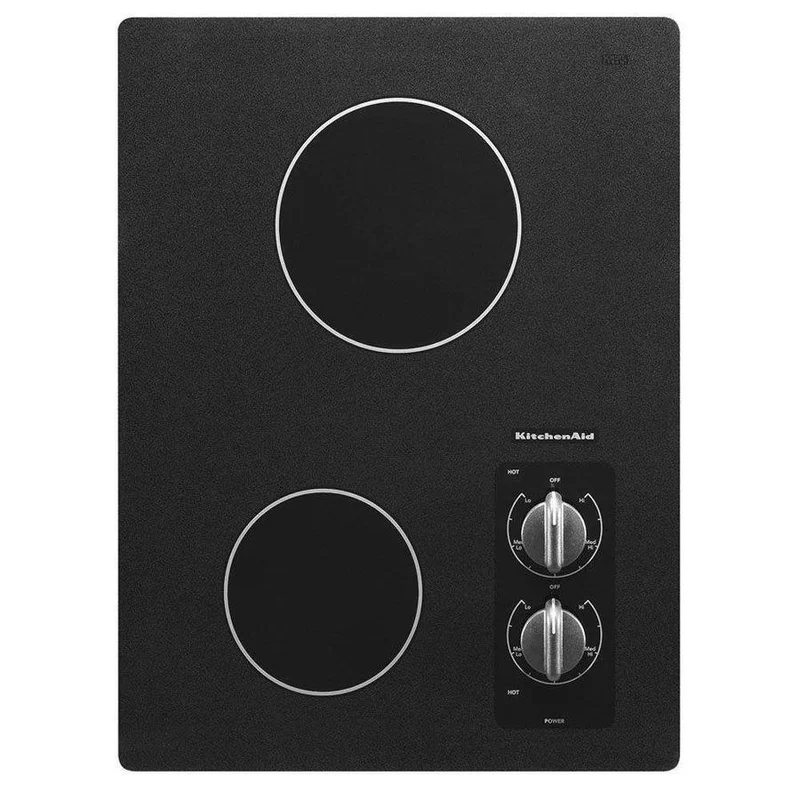 KitchenAid - 16.56 inch wide Electric Cooktop in Black - KECC056RBL Black