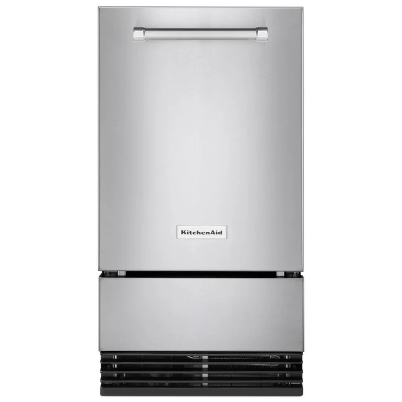 KitchenAid - 17.875 Inch 18 cu. ft Ice Maker Refrigerator in Stainless - KUID308HPS Stainless