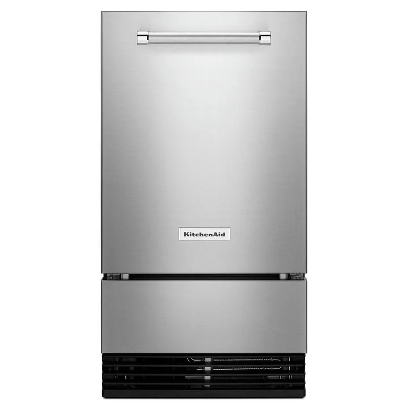 KitchenAid - 17.875 Inch 18 cu. ft Ice Maker Refrigerator in Stainless - KUID508HPS Stainless
