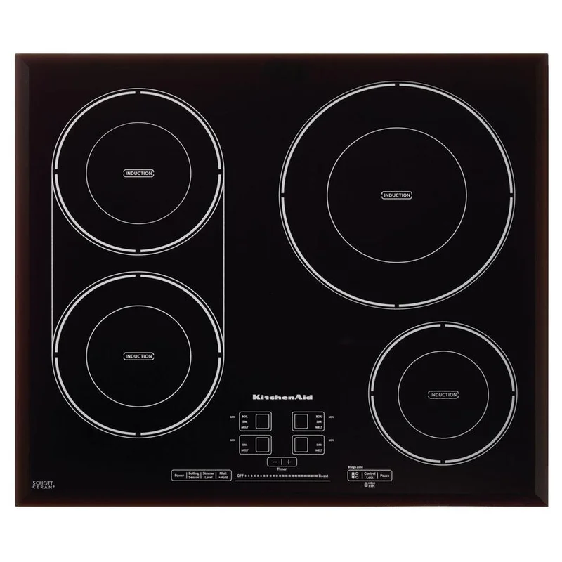 KitchenAid - 23.4375 inch wide Induction Cooktop in Black - KCIG704FBL Black