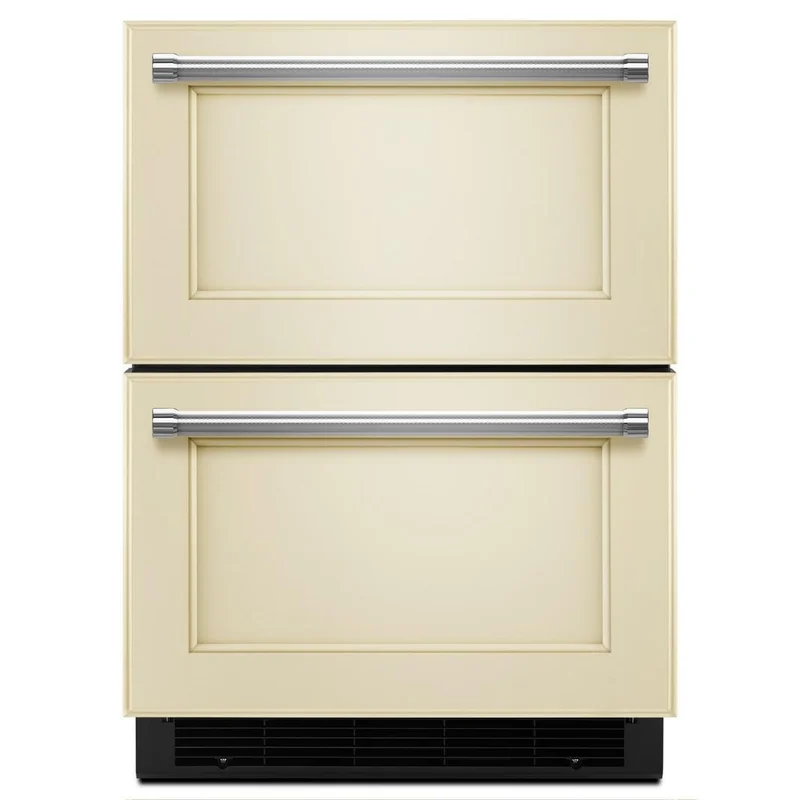 KitchenAid - 23.75 Inch 4.7 cu. ft Double Drawer Refrigerator in Panel Ready - KUDR204EPA Panel Ready