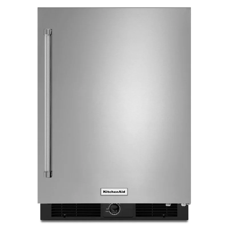KitchenAid - 23.75 Inch 4.9 cu. ft Mini Fridge Refrigerator in Stainless - KURR104ESB Stainless