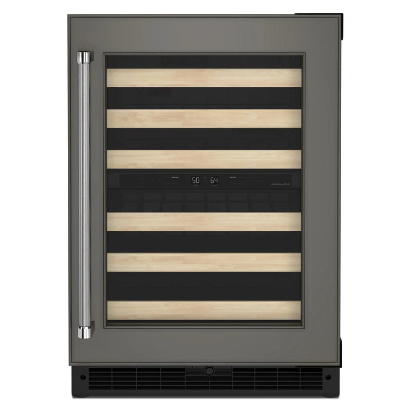 KitchenAid - 23.875 Inch 4.97 cu. ft Undercounter Wine Fridge Refrigerator in Panel Ready - KUWR214KPA Panel Ready