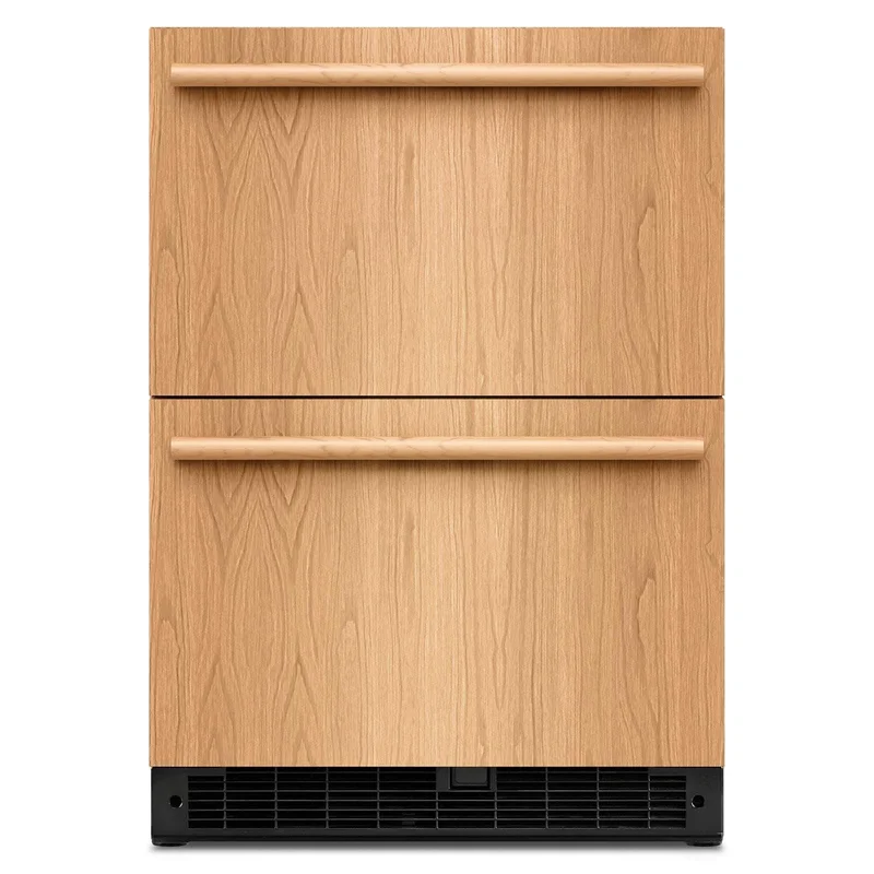 KitchenAid - 24 Inch 4.4 cu. ft Undercounter Double-Drawer Refrigerator in Panel Ready - KURT524SPA Panel Ready
