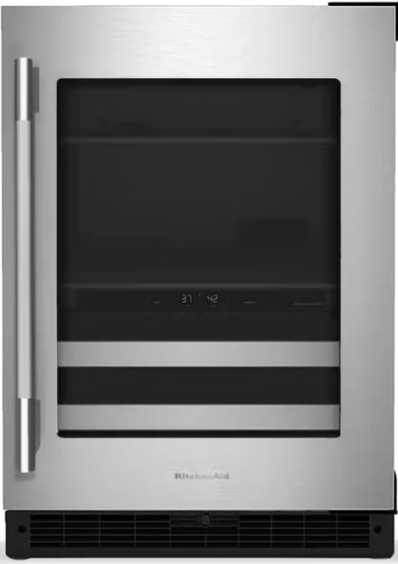 KitchenAid - 24 Inch 4.8 cu. ft Beverage Centre Refrigerator in Stainless - KUBR524SSB Stainless