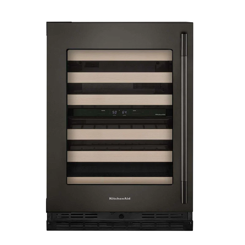 KitchenAid - 24 Inch Undercounter Wine Fridge in Black Ore - KUWL524SBE Black Ore