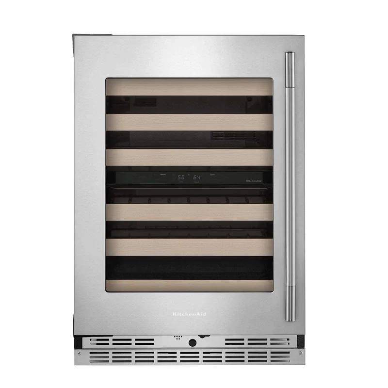KitchenAid - 24 Inch Undercounter Wine Fridge in Stainless - KUWL524SPS Stainless