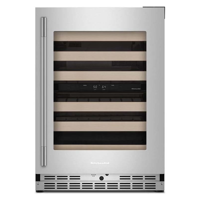 KitchenAid - 24 Inch Undercounter Wine Fridge in Stainless - KUWR524SPS Stainless