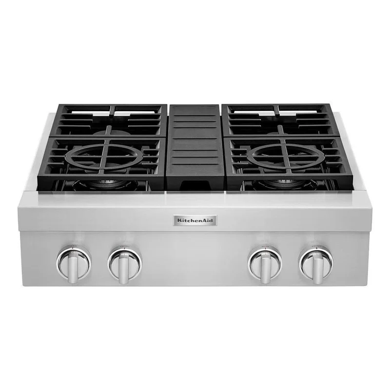 KitchenAid - 29.75 inch wide Gas Cooktop in Stainless - KCGC500JSS Stainless