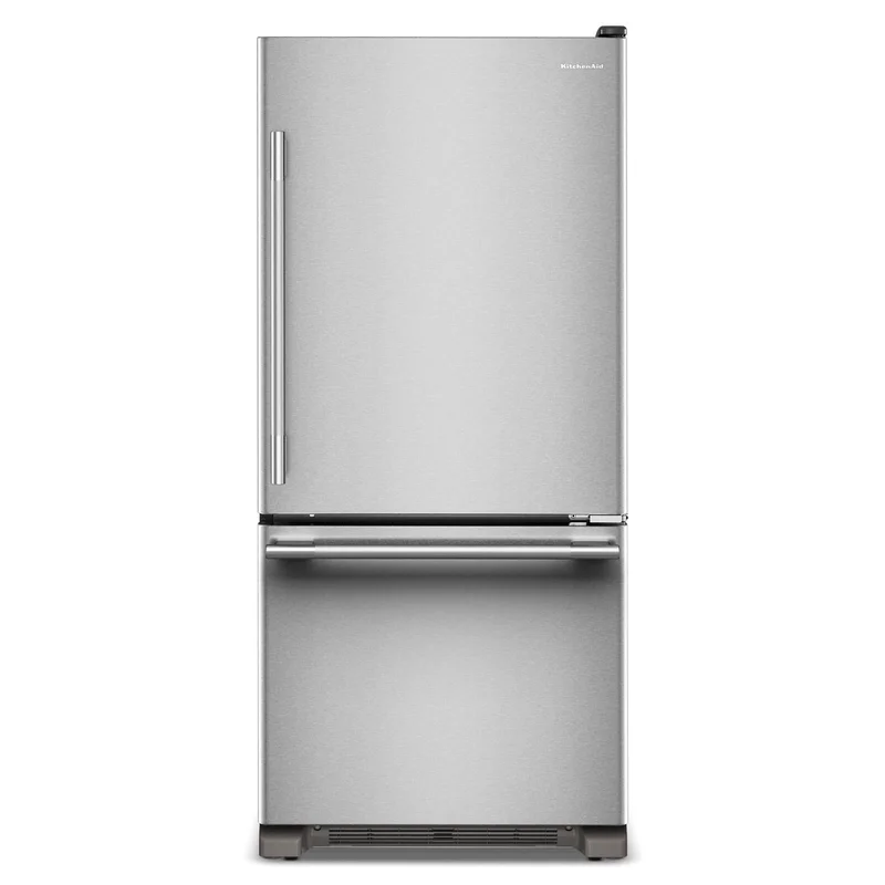 KitchenAid - 30 Inch 18.7 cu. ft Bottom Mount Refrigerator in Stainless - KRBR130SPS Stainless