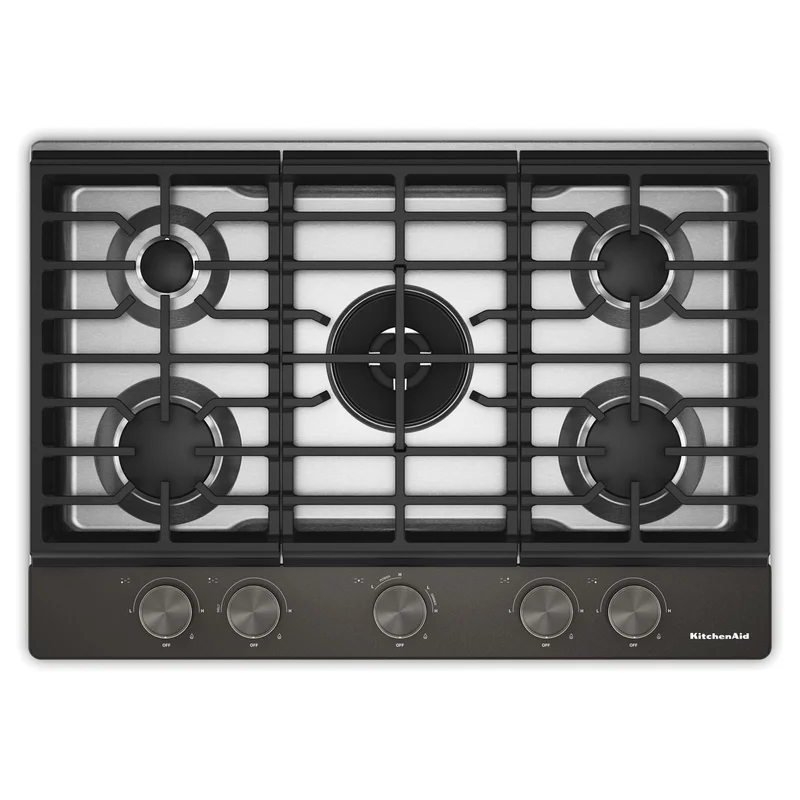 KitchenAid - 30 inch wide Gas Cooktop in Black Ore - KCGK530SBE Black Ore