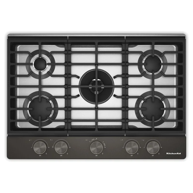 KitchenAid - 30 inch wide Gas Cooktop in Black Ore - KCGK730SBE Black Ore