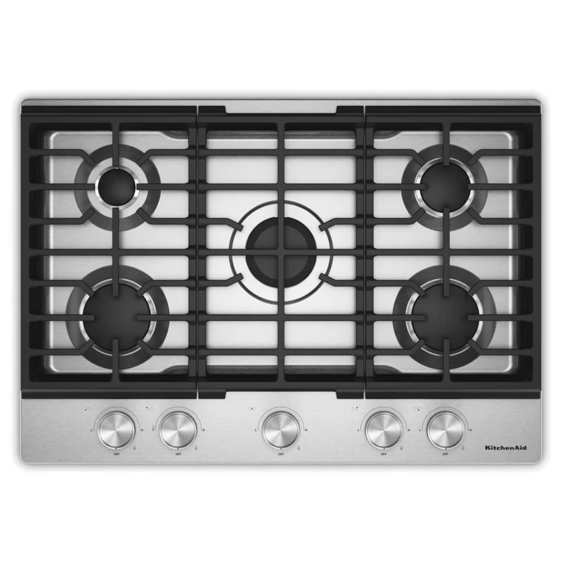 KitchenAid - 30 inch wide Gas Cooktop in Stainless - KCGK330SSS Stainless