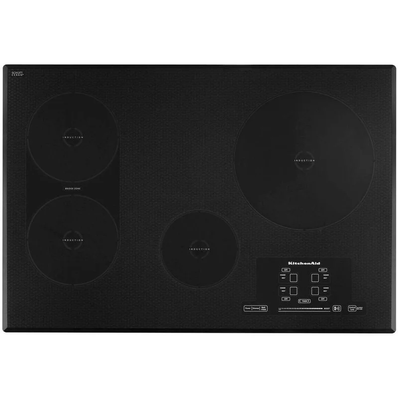KitchenAid - 30 inch wide Induction Cooktop in Black - KICU509XBL Black