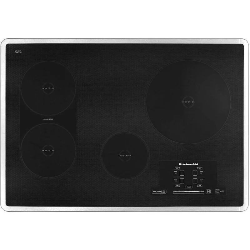 KitchenAid - 30 inch wide Induction Cooktop in Stainless - KICU509XSS Stainless