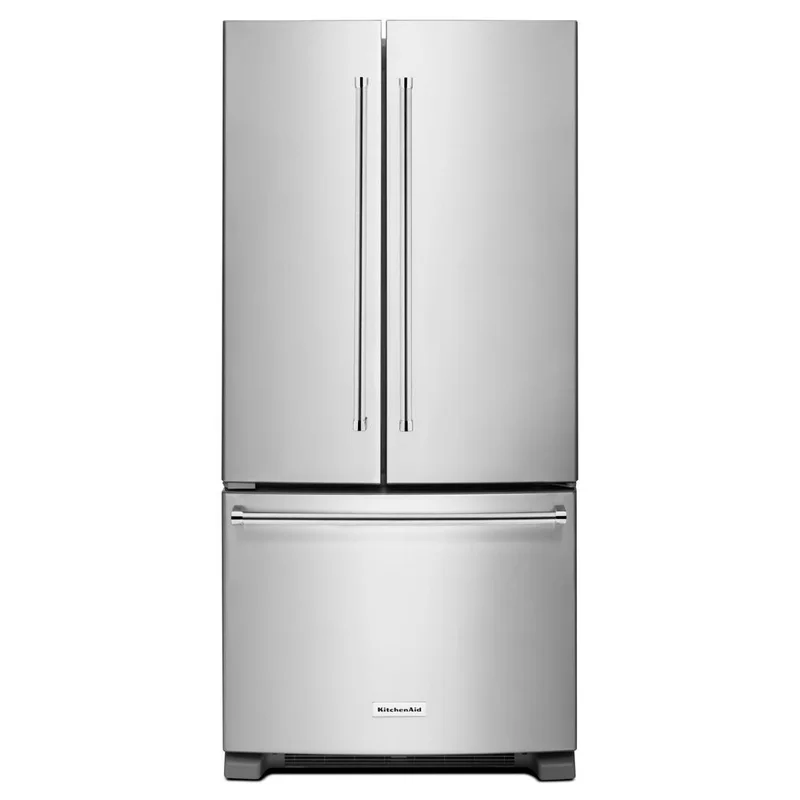 KitchenAid - 32.88 Inch 22.11 cu. ft French Door Refrigerator in Stainless - KRFF302ESS Stainless