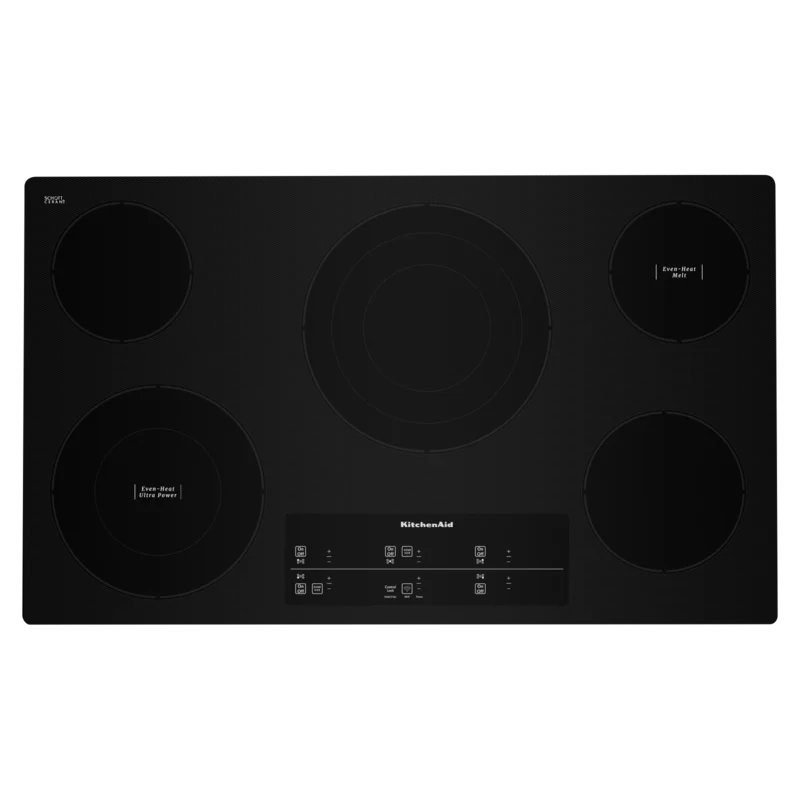 KitchenAid - 34.4 inch wide Electric Cooktop in Black - KCES956KBL Black