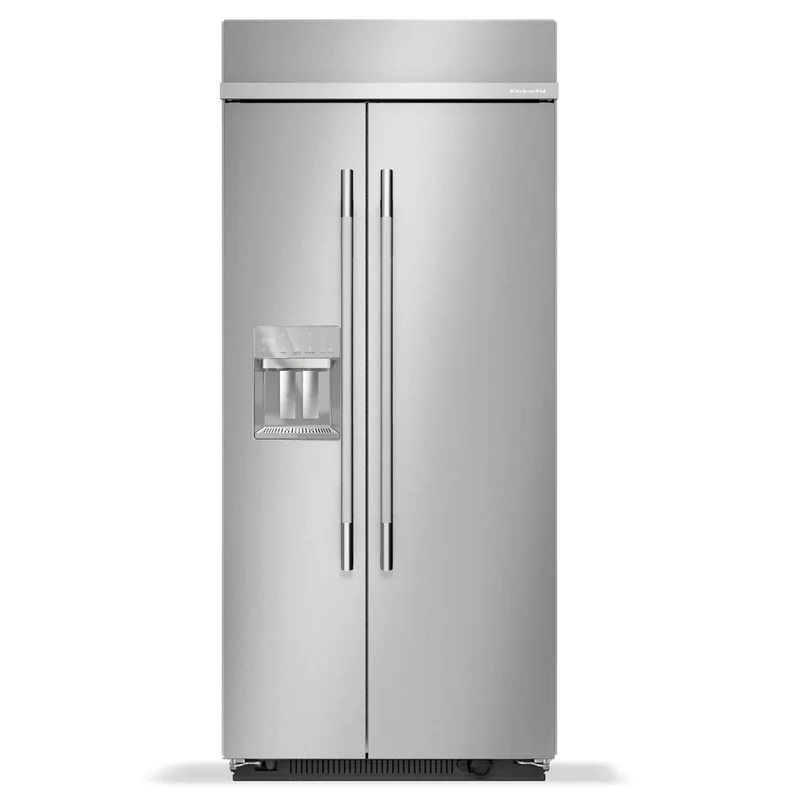 KitchenAid - 35.25 Inch 20.8 cu. ft Side by Side Refrigerator in Stainless - KBSD736SPS Stainless