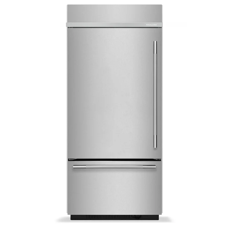KitchenAid - 35.25 Inch 20.9 cu. ft Bottom Mount Refrigerator in Stainless - KBBL336SPS Stainless