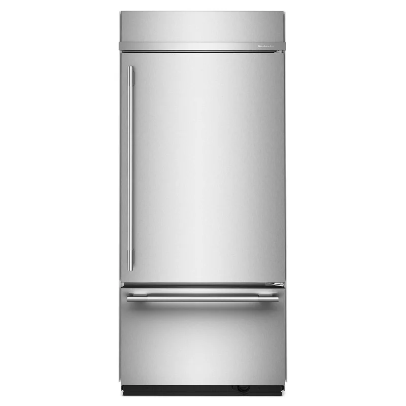 KitchenAid - 35.25 Inch 20.9 cu. ft Bottom Mount Refrigerator in Stainless - KBBR336SPS Stainless