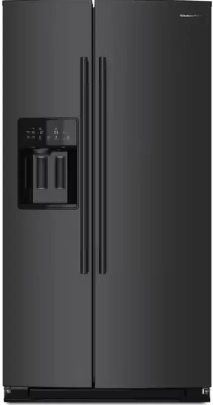 KitchenAid - 35.5 Inch 20.85 cu. ft Side by Side Refrigerator in Black Ore - KRSC536RBE Black Ore