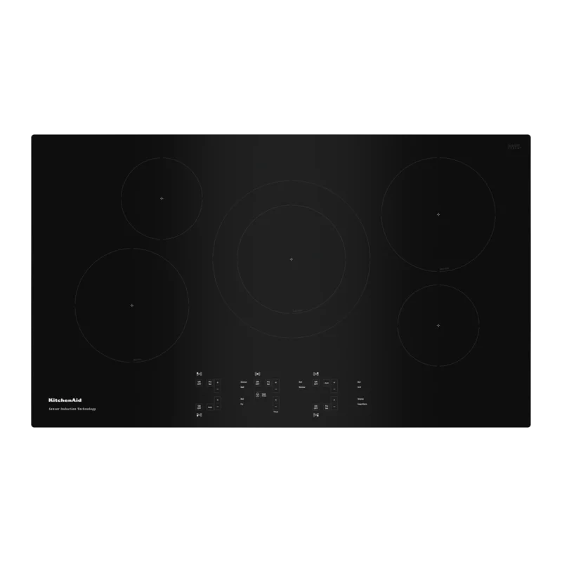 KitchenAid - 35.5625 inch wide Induction Cooktop in Black - KCIG556JBL Black