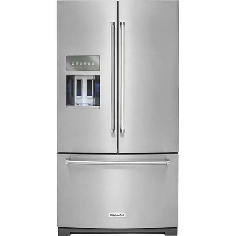 KitchenAid - 35.625 Inch 26.8 cu. ft French Door Refrigerator in Stainless - KRFF707ESS Stainless