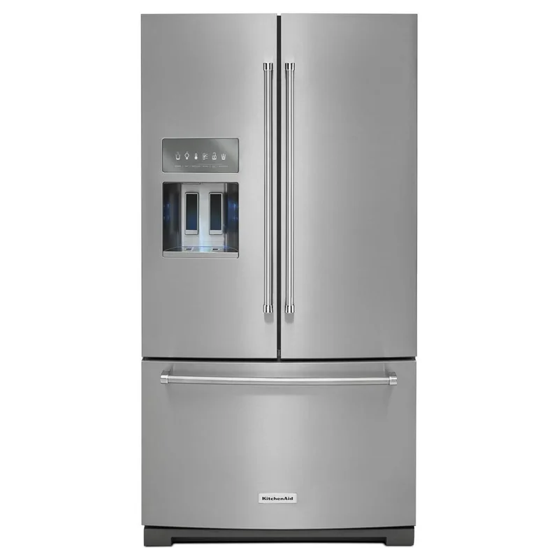 KitchenAid - 35.69 Inch 26.8 cu. ft French Door Refrigerator in Stainless - KRFF507HPS Stainless