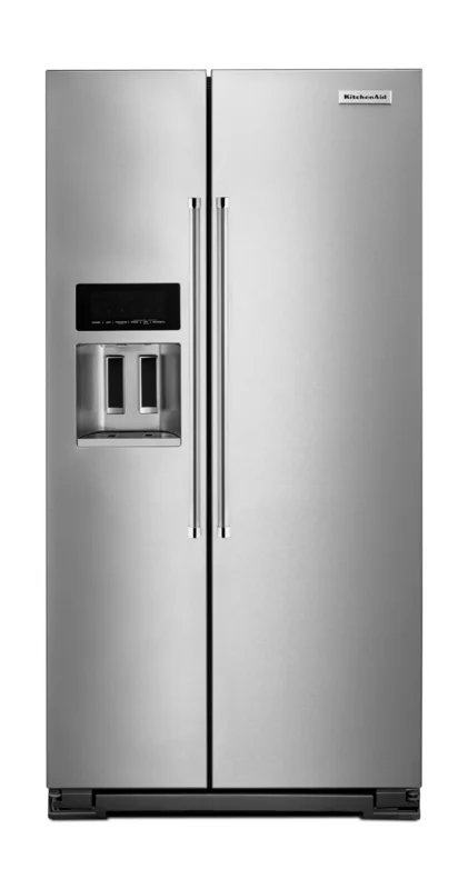 KitchenAid - 35.75 Inch 22.65 cu. ft Side by Side Refrigerator in Stainless - KRSC503ESS Stainless