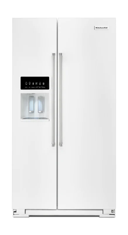 KitchenAid - 35.75 Inch 24.84 cu. ft Side by Side Refrigerator in White - KRSF505EWH White