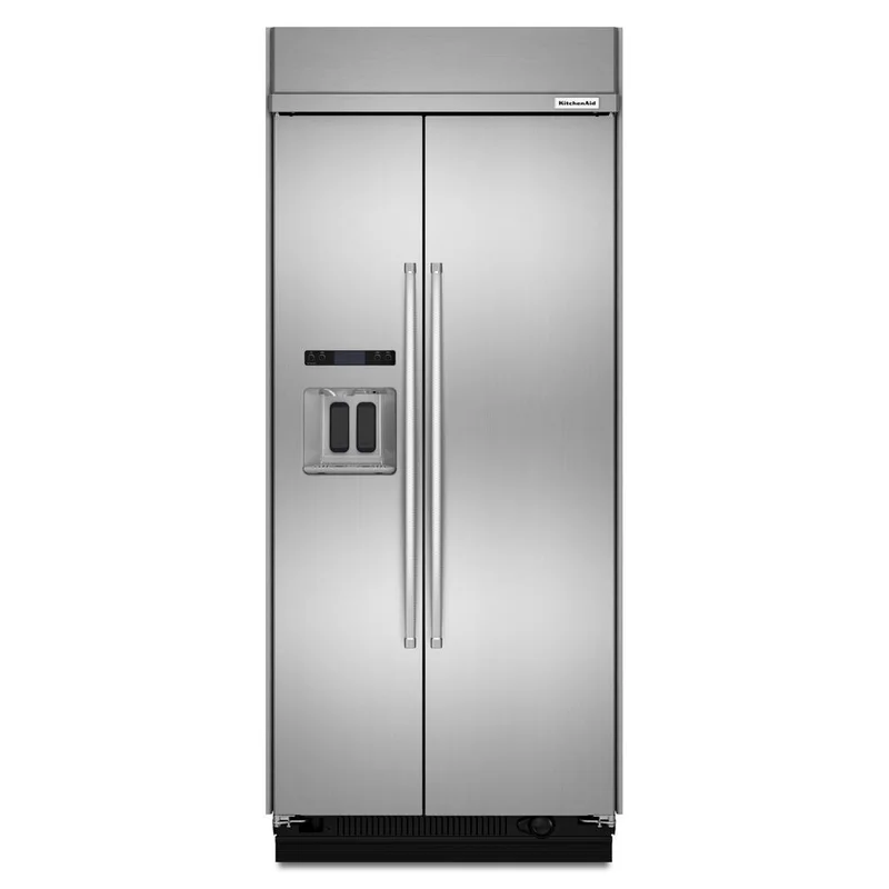 KitchenAid - 36.25 Inch 20.8 cu. ft Side by Side Refrigerator in Stainless - KBSD606ESS Stainless