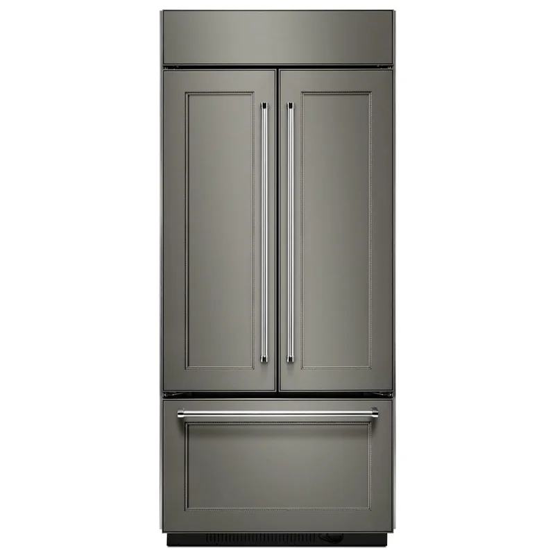 KitchenAid - 36.25 Inch 20.81 cu. ft French Door Refrigerator in Panel Ready - KBFN506EPA Panel Ready