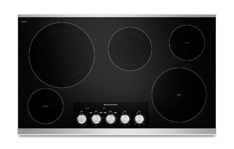 KitchenAid - 36.3125 Inch Electric Cooktop in Stainless - KECC664BSS Stainless