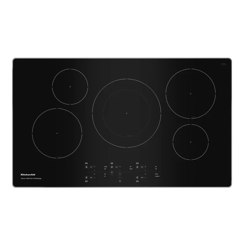 KitchenAid - 36.6875 inch wide Induction Cooktop in Stainless - KCIG556JSS Stainless