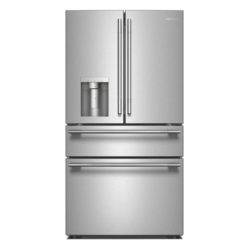 KitchenAid - 36 Inch 28.7 cu. ft French Door Refrigerator in Stainless - KRMF436SPS Stainless