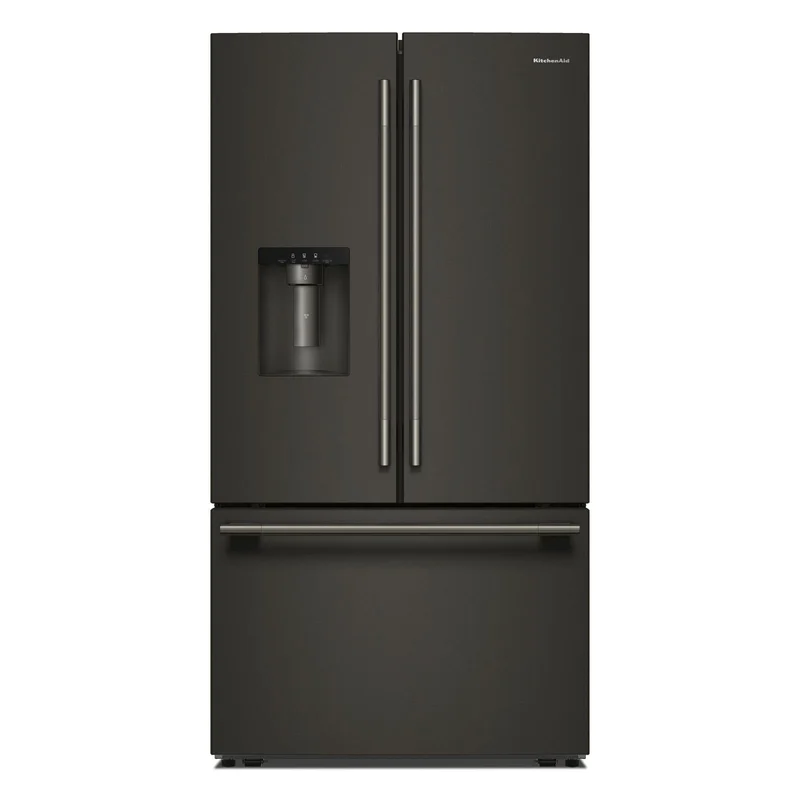 KitchenAid - 36 Inch 29.5 cu. ft French Door Refrigerator in Black Ore - KRFF436SBE Black Ore