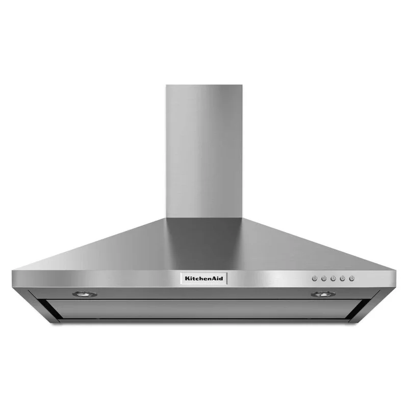 KitchenAid - 36 Inch 400 CFM Wall Mount and Chimney Range Vent in Stainless - KVWB406DSS Stainless
