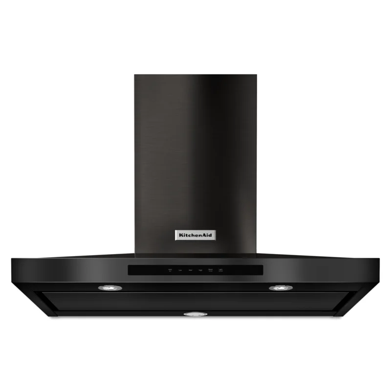 KitchenAid - 36 Inch 585 CFM Wall Mount and Chimney Range Vent in Black (Open Box) - KVWB606HBS-OB Black (Open Box)