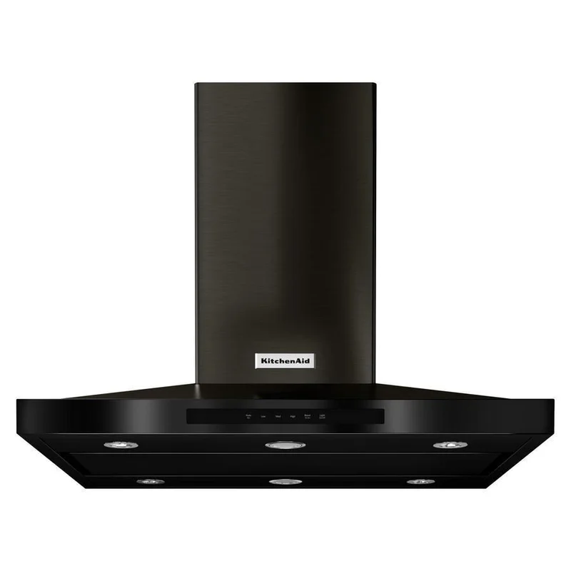 KitchenAid - 36 Inch 600 CFM Island Range Vent in Black Stainless - KVIB606DBS Black Stainless