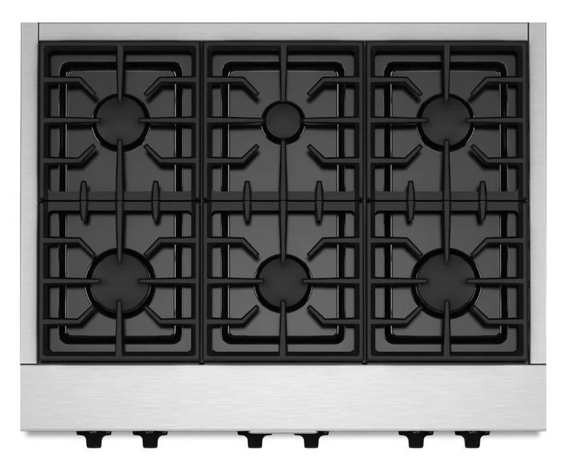KitchenAid - 36 inch wide Gas Cooktop in Stainless Steel - KGCU467VSS Stainless