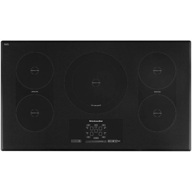 KitchenAid - 36 inch wide Induction Cooktop in Black - KICU569XBL Black