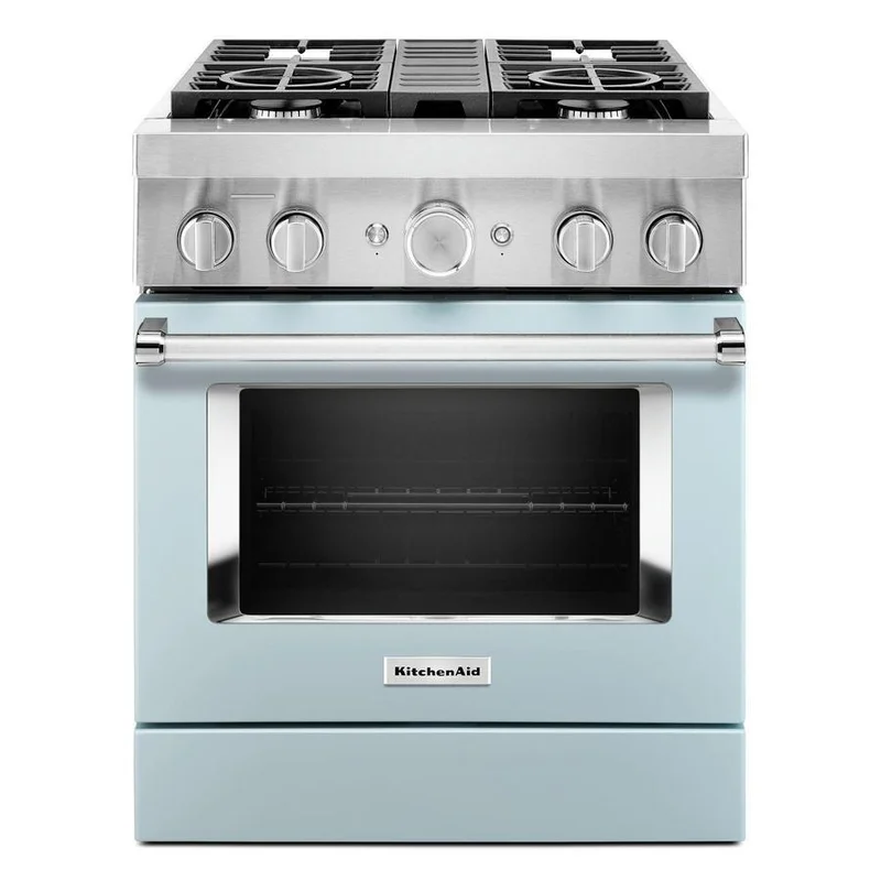 KitchenAid - 4.1 cu. ft Dual Fuel Range in Blue - KFDC500JMB Blue