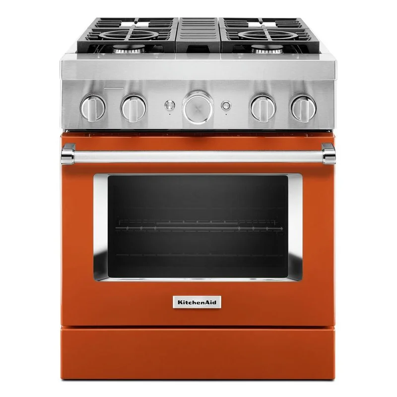 KitchenAid - 4.1 cu. ft Dual Fuel Range in Orange - KFDC500JSC Orange