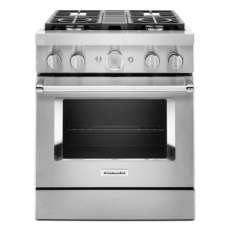 KitchenAid - 4.1 cu. ft Dual Fuel Range in Stainless - KFDC500JSS Stainless