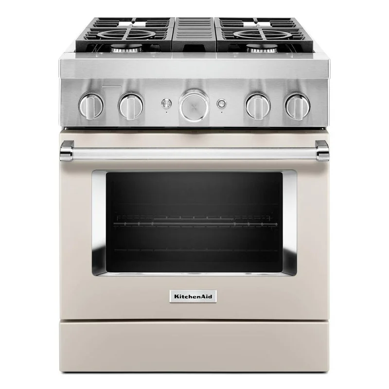 KitchenAid - 4.1 cu. ft Dual Fuel Range in White - KFDC500JMH White