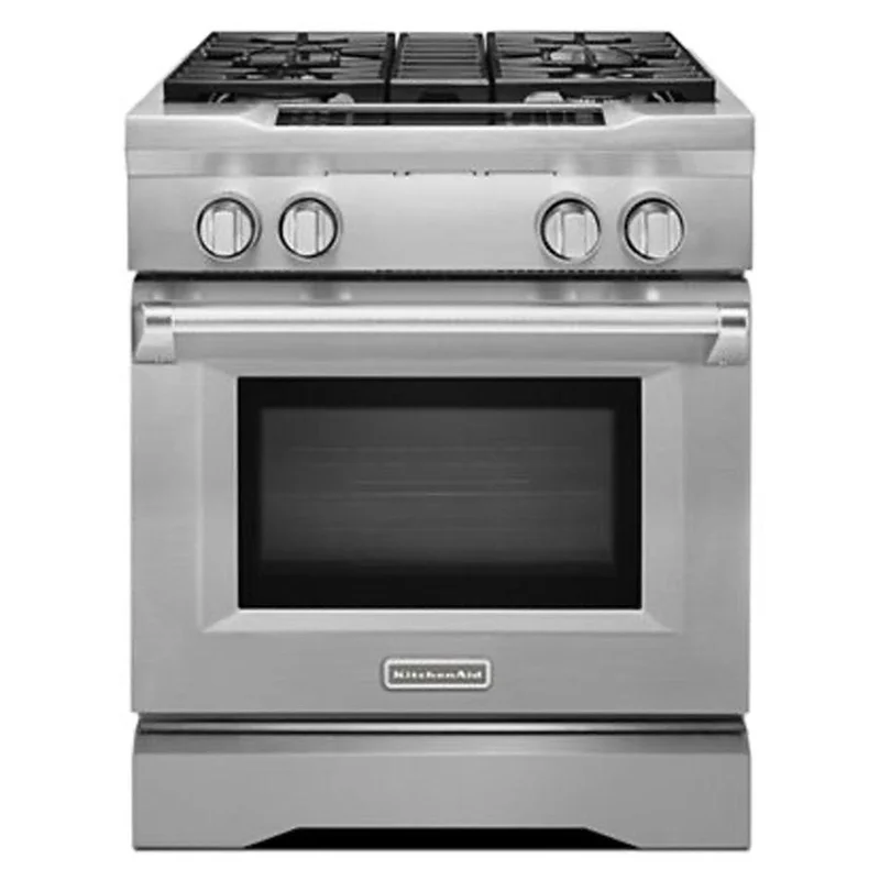 KitchenAid - 4.1 cu. ft Duel Fuel Range in Stainless - KDRS407VSS Stainless
