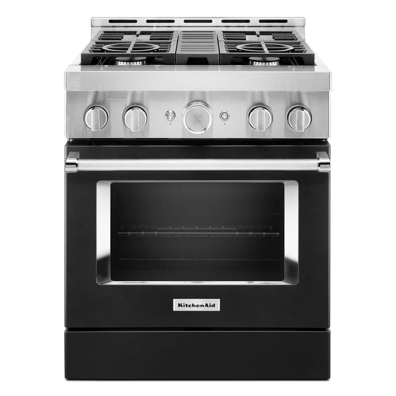 KitchenAid - 4.1 cu. ft Gas Range in Black - KFGC500JBK Black