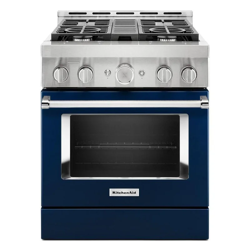 KitchenAid - 4.1 cu. ft Gas Range in Blue - KFGC500JIB Blue