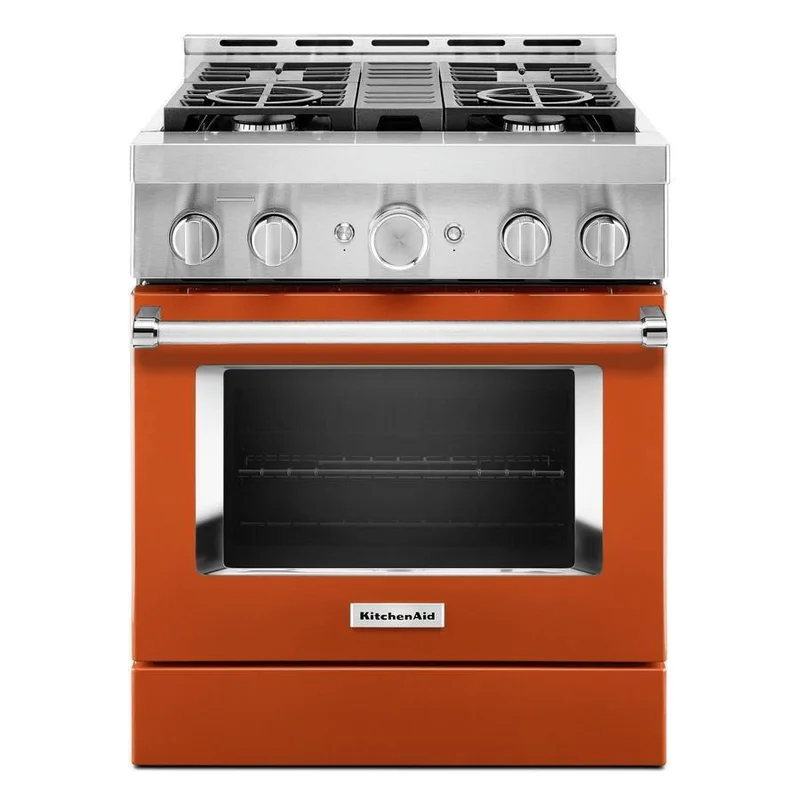 KitchenAid - 4.1 cu. ft Gas Range in Orange - KFGC500JSC Orange