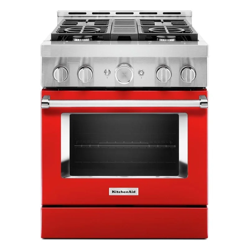 KitchenAid - 4.1 cu. ft Gas Range in Red - KFGC500JPA Red